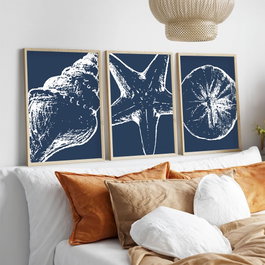 Wallity Huhu238 Cuadro Decorativo enmarcado en MDF (3 Piezas) 50 x 35 cm